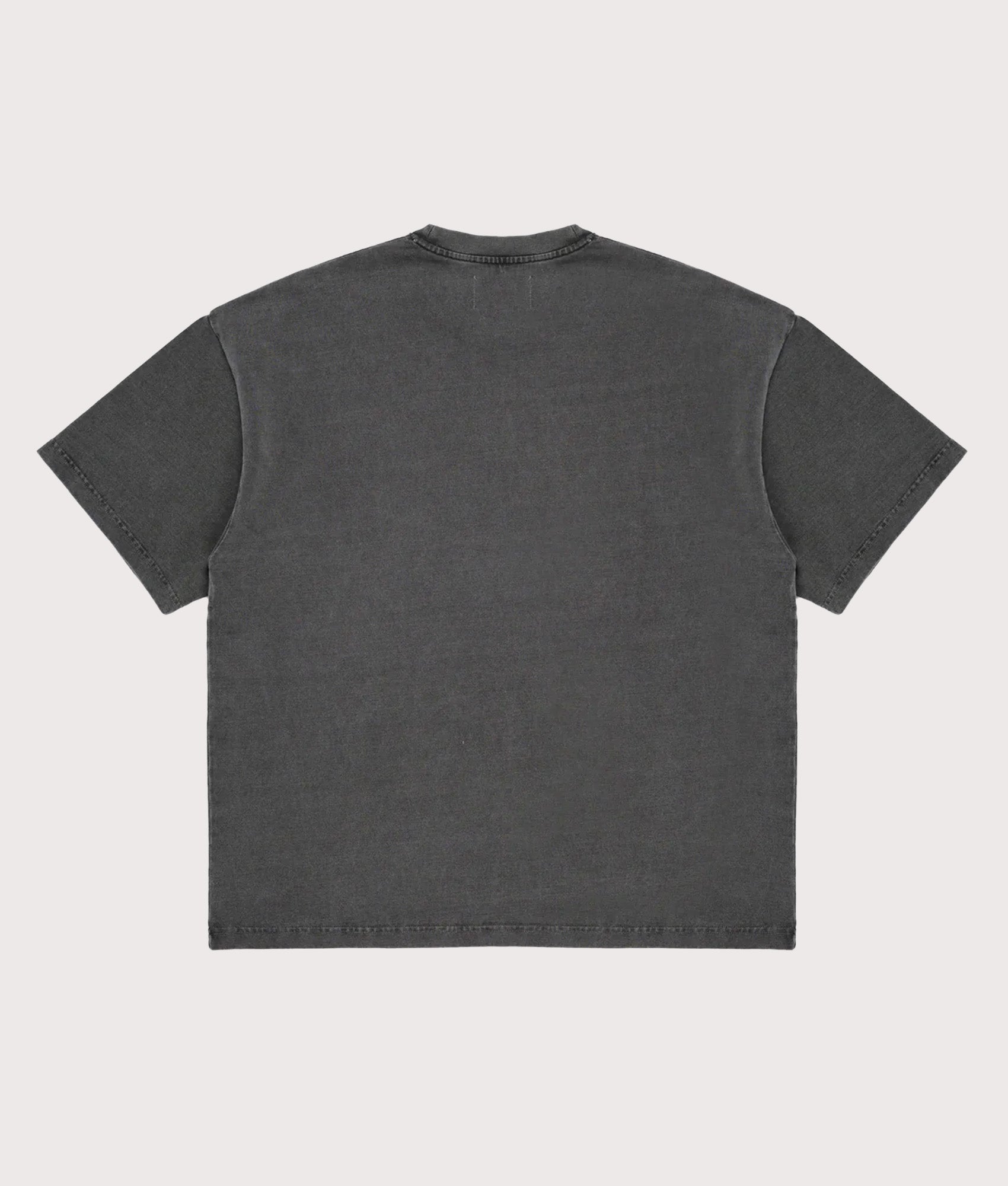 MKI MIYUKI ZOKU Oversized Uniform T-Shirt in Pigment Black at EQVVS Menswear. Back shot.