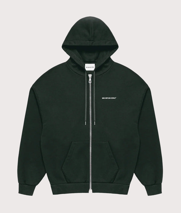 Uniform Zip Through Hoodie in Green | MKI Miyuki Zoku | EQVVS