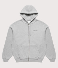 Oversized Uniform Zip Through Hoodie: Grey 