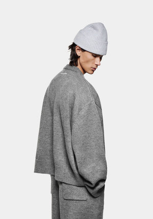MKI Miyuki Zoku Reverse shot. Brown Marl Mohair Knit Jumper. 