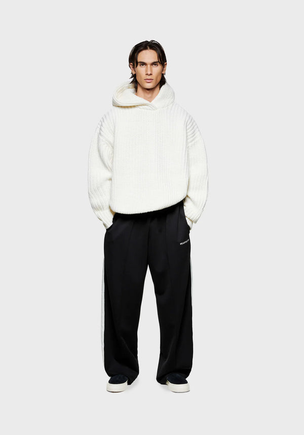 MKI Miyuki Zoku Chunky Rib Knit Hoodie in Off White | EQVVS