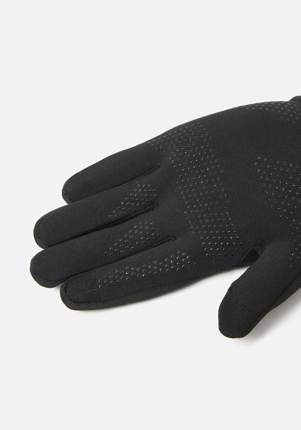 MKI MIYUKI ZOKU Tech Gloves in Black at EQVVS Menswear. Reverse Detail Shot. 