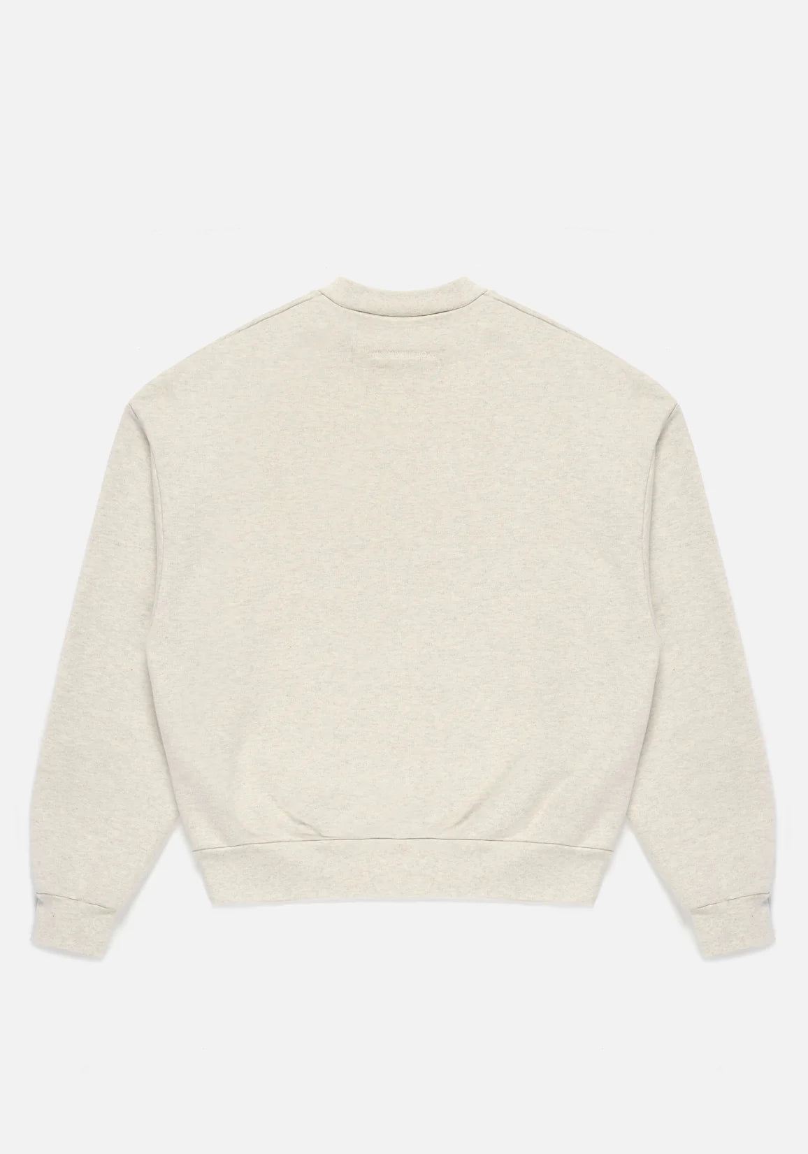 MKI MIYUKI ZOKU Oversized 800 GSM Superweight Sweatshirt in Oatmeal at EQVVS Menswear. Flat Back Shot. 