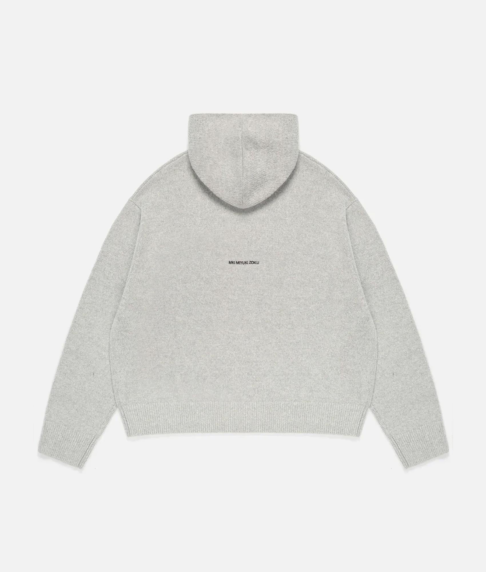 Oversized Fit Mohair Blend Knit Hoodie