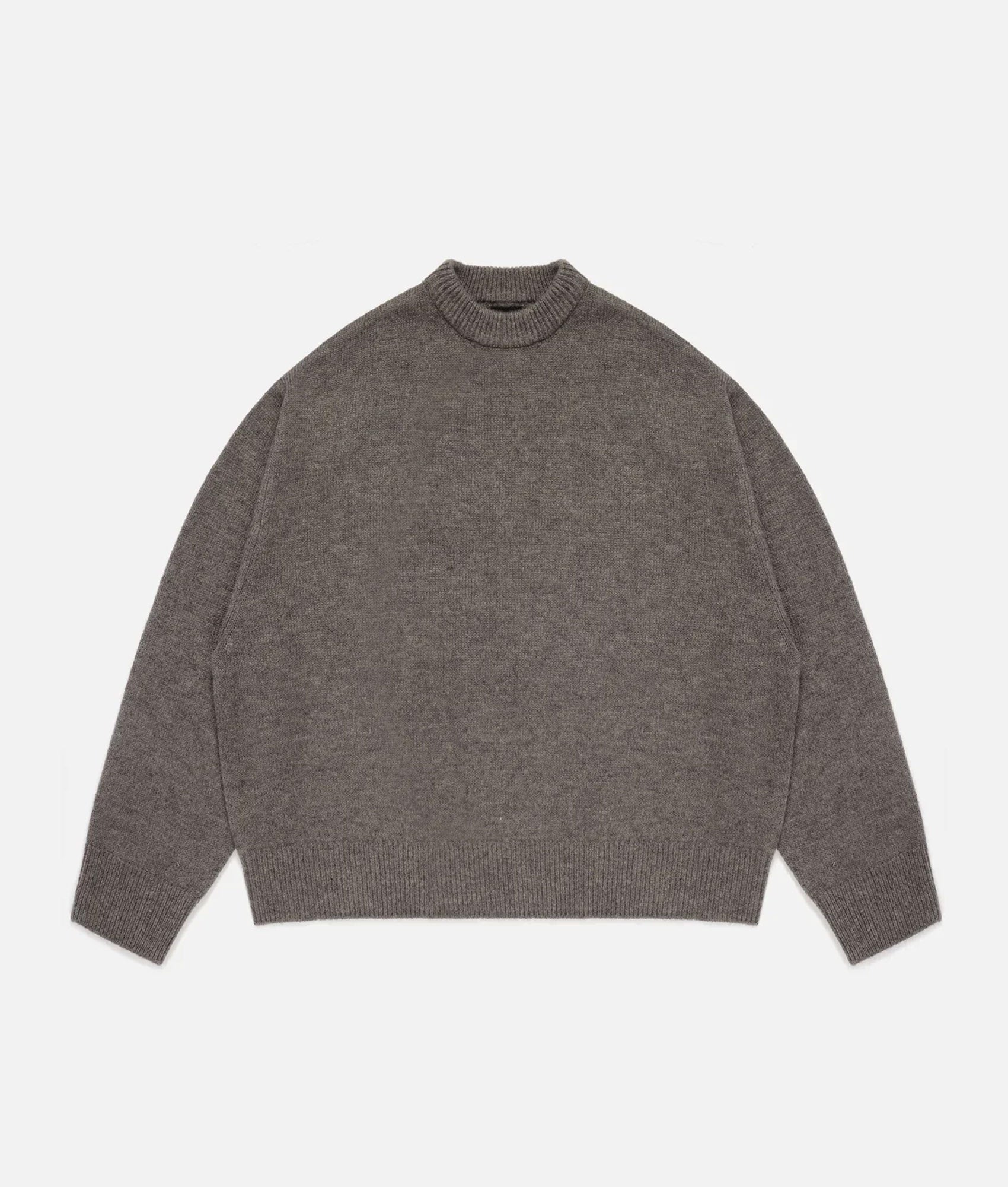 Oversized Fit Mohair Blend Knit Crew Jumper