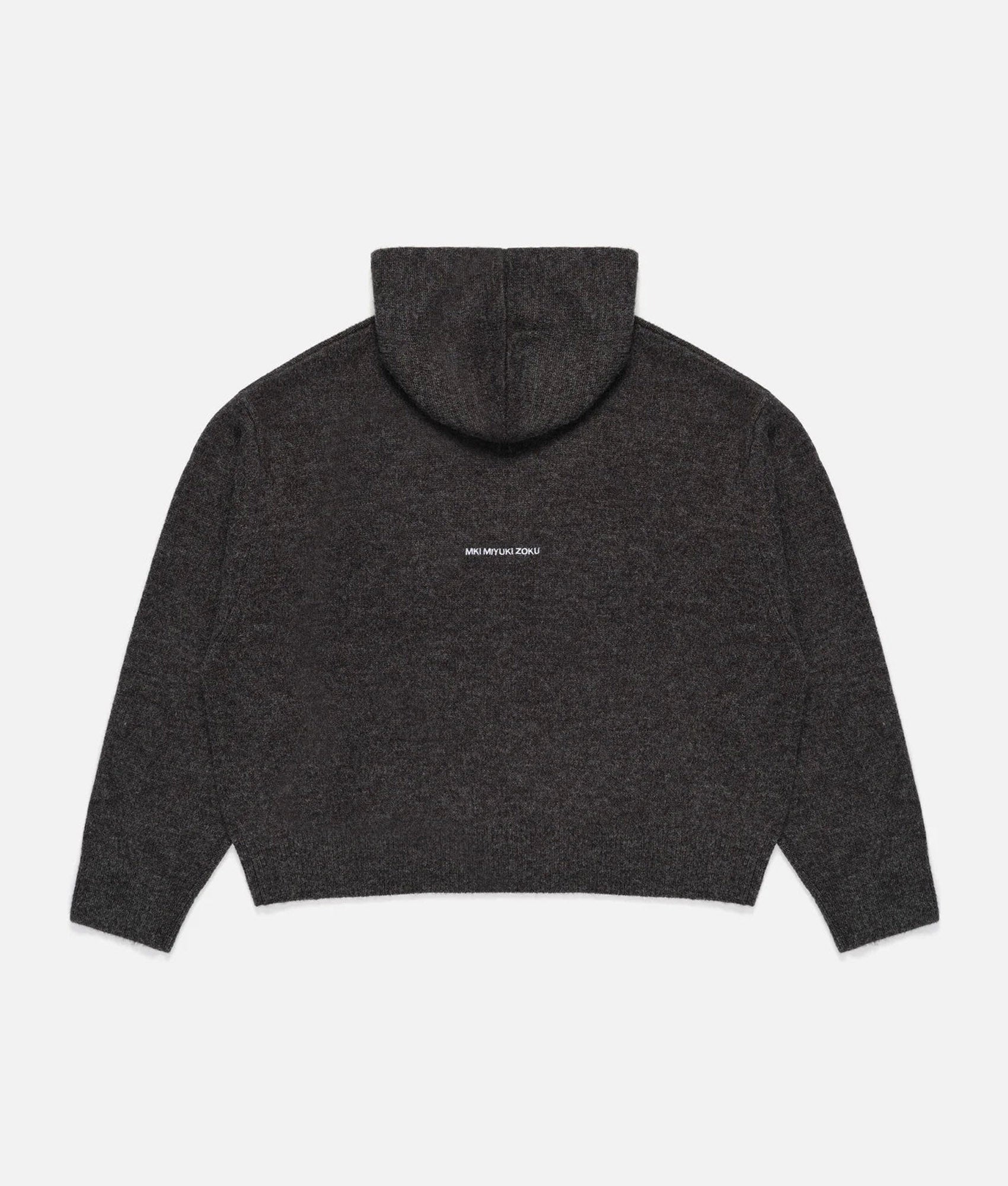 Oversized Fit Mohair Blend Knit Hoodie