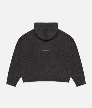 Oversized Fit Mohair Blend Knit Hoodie