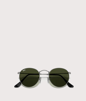 Round-Metal-Sunglasses-Matte-Gunmetal-Green-Lens-Ray-Ban-EQVVS