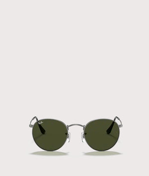 Round-Metal-Sunglasses-Matte-Gunmetal-Green-Lens-Ray-Ban-EQVVS