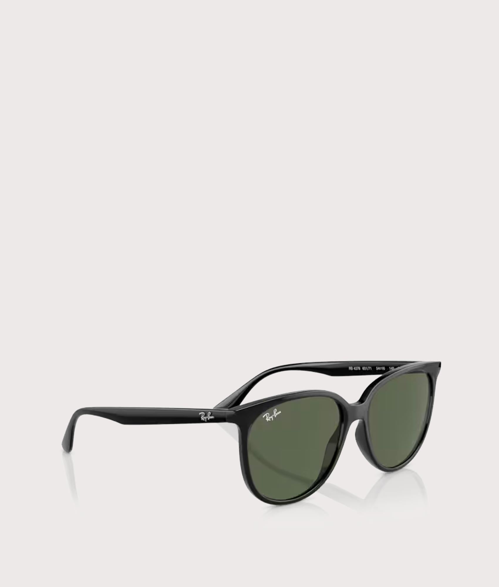 Ray-Ban-4378-Sunglasses-Polished-Black-Dark-Green-Lens-Ray-Ban-EQVVS