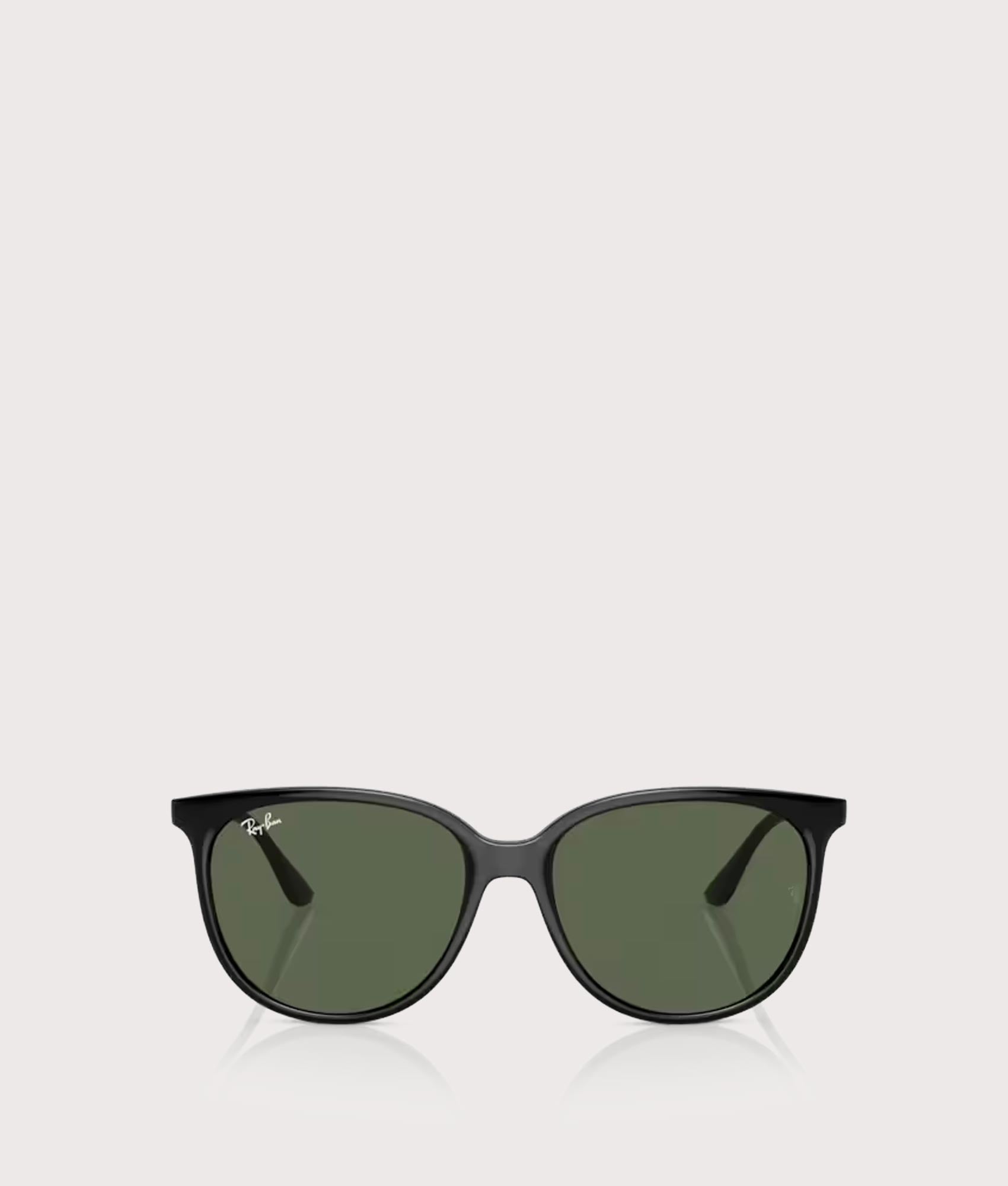 Ray-Ban-4378-Sunglasses-Polished-Black-Dark-Green-Lens-Ray-Ban-EQVVS