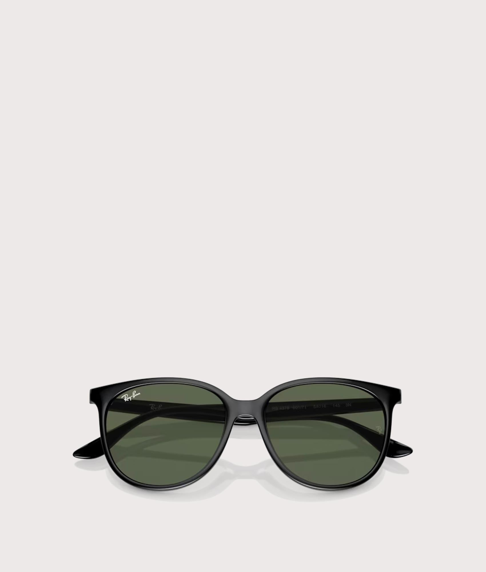 Ray-Ban-4378-Sunglasses-Polished-Black-Dark-Green-Lens-Ray-Ban-EQVVS