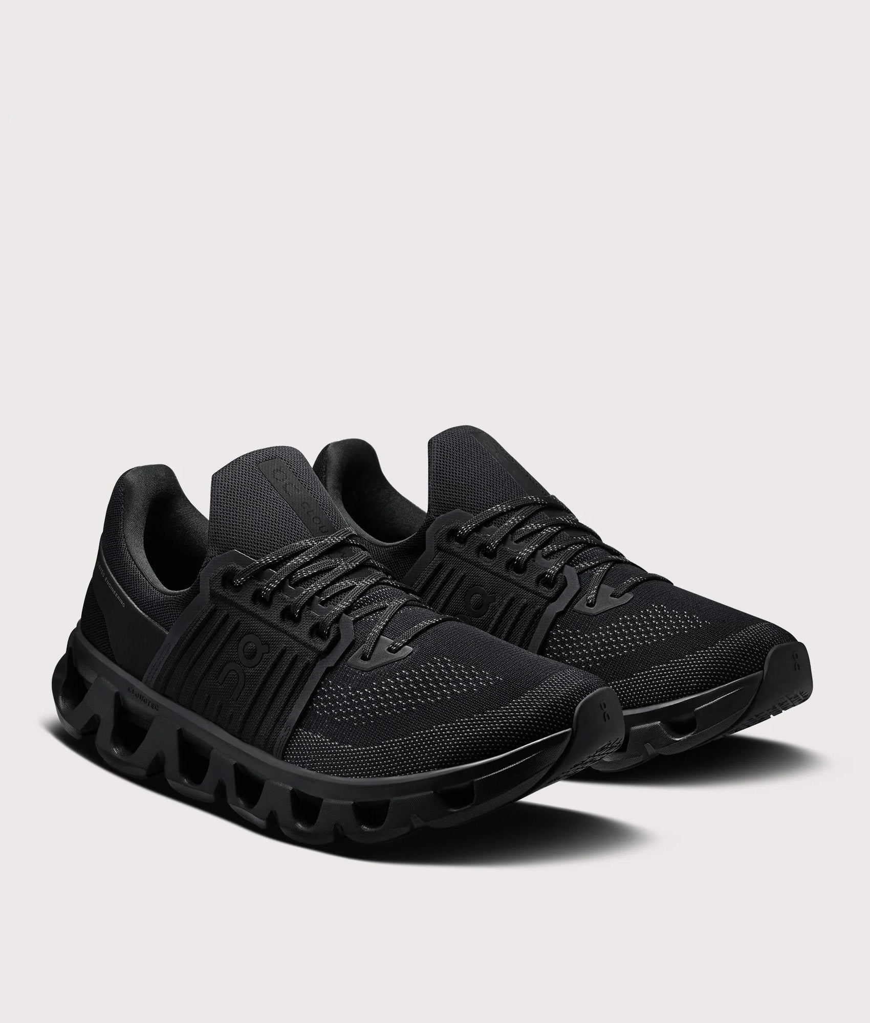 Cloudswift 4 AD Sneakers in Black/Black at EQVVS. Menswear.Angled front shot.