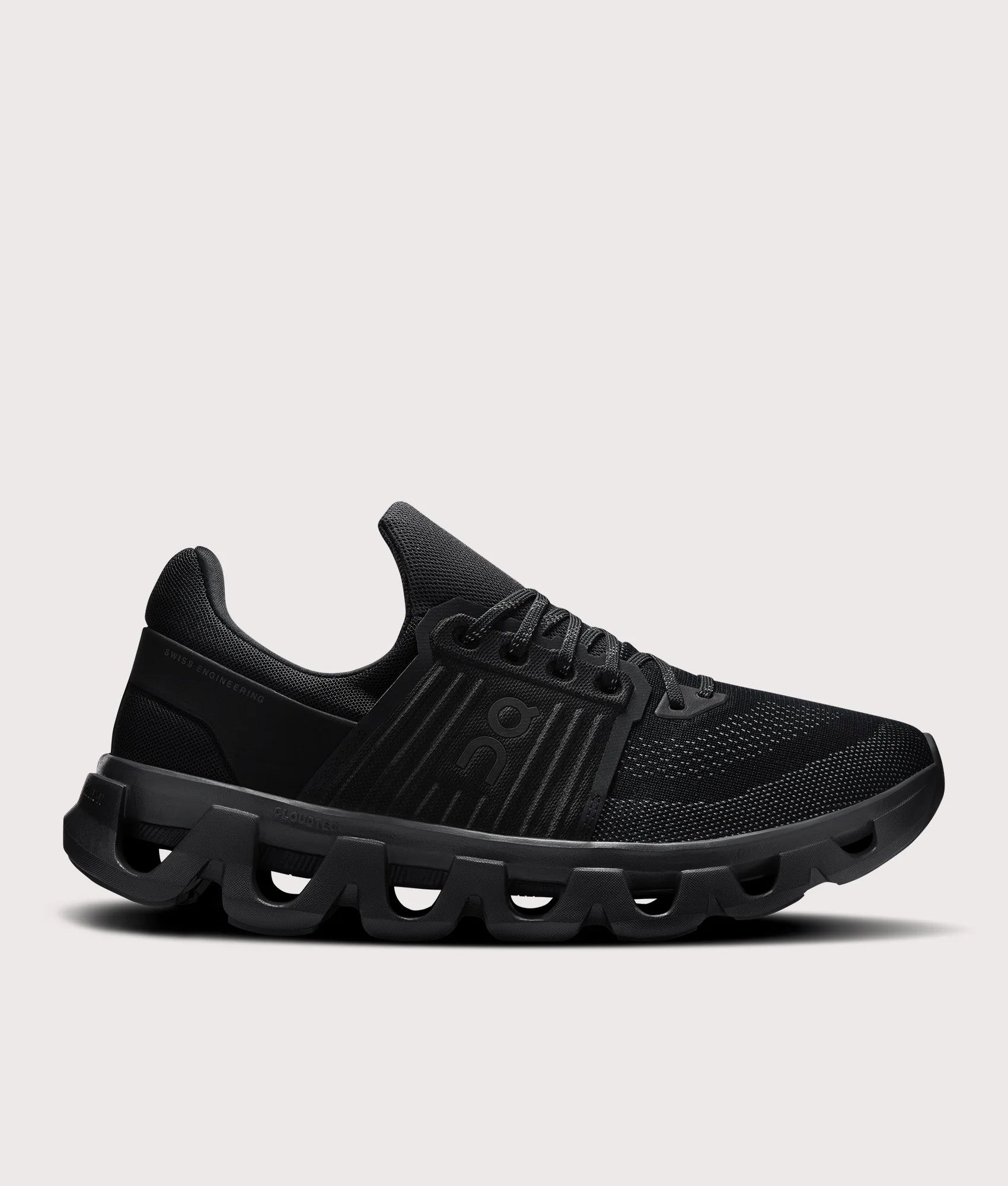 Cloudswift 4 AD Sneakers in Black/Black at EQVVS Menswear. Side shot.