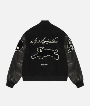 Oversized Fit Patch Varsity Jacket
