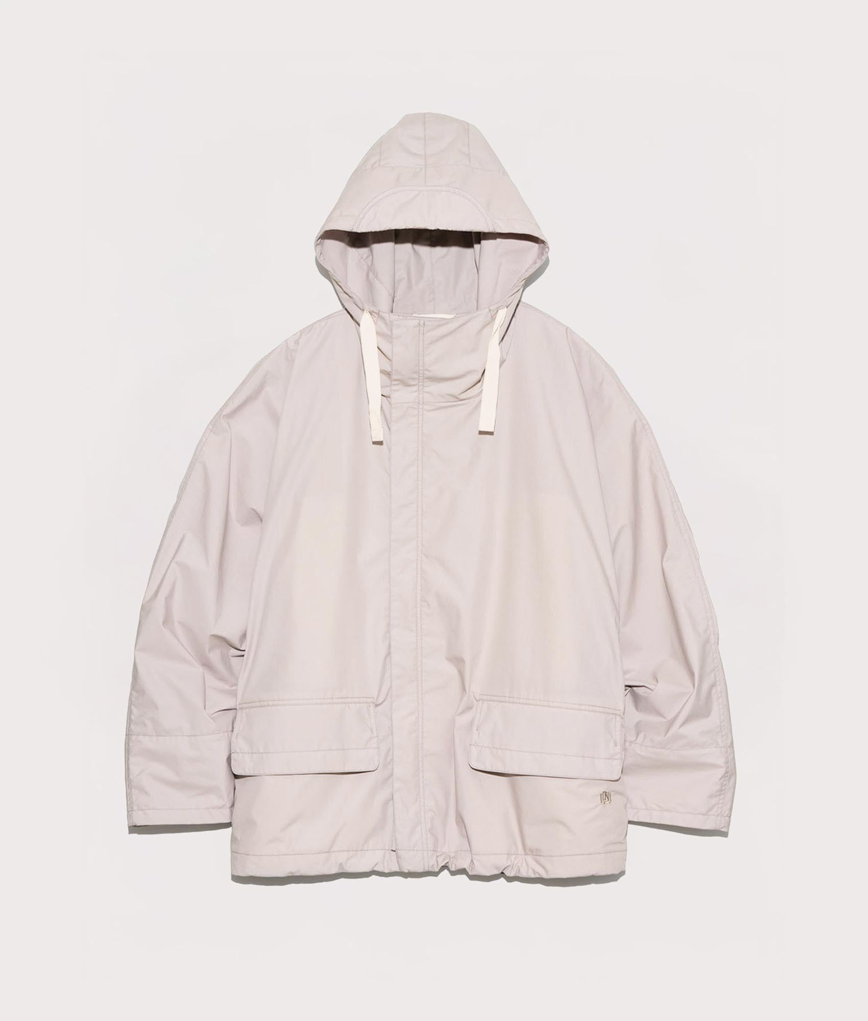 nanamica, Hooded Deck Jacket, Gray Beige, Eqvvs Menswear, front shot angle