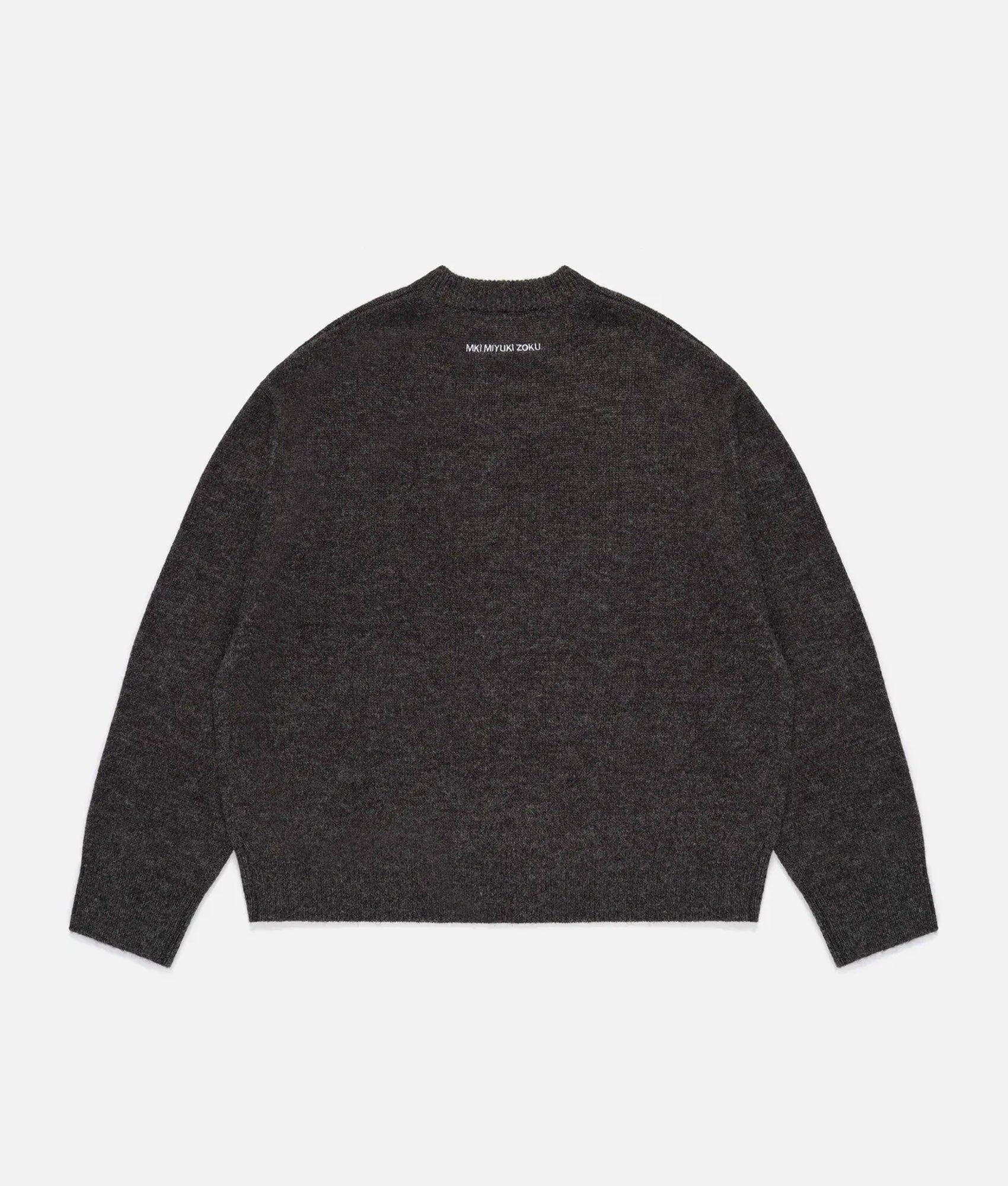 Oversized Fit Mohair Blend Knit Crew Jumper