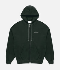Oversized Uniform Zip Through Hoodie: Green 