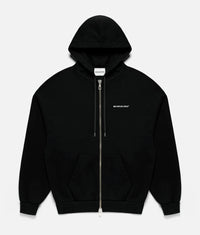 Oversized Uniform Zip Through Hoodie: Black 