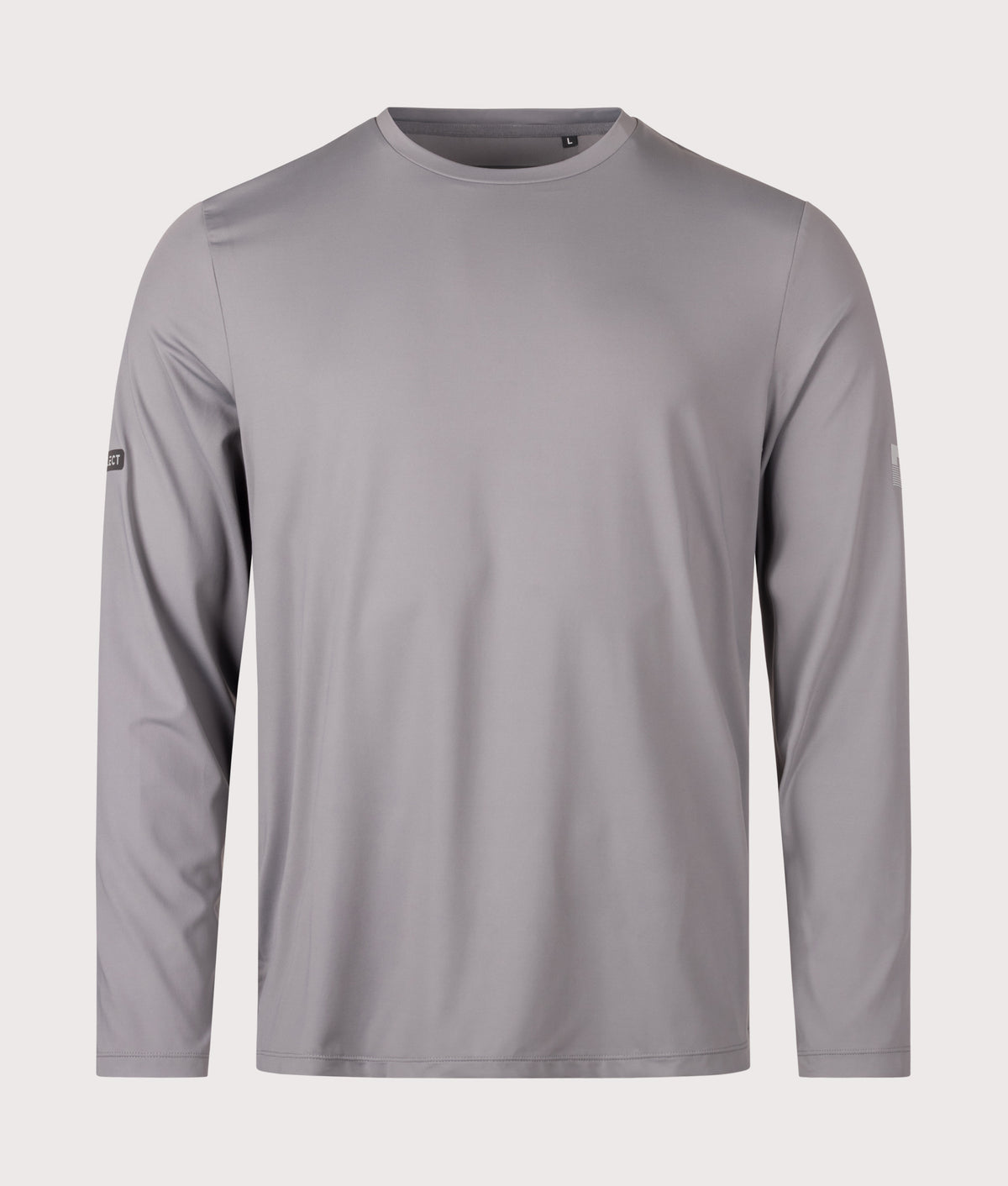 REFLECT Long Sleeve Training T-Shirt in Grey at EQVVS Menswear. Front shot.