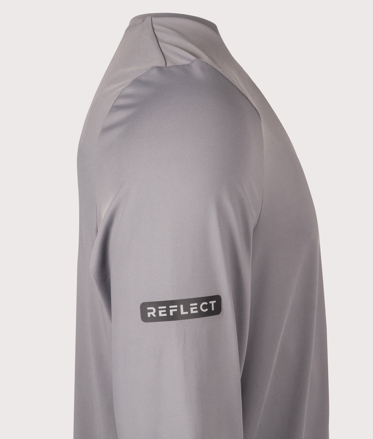 REFLECT Long Sleeve Training T-Shirt in Grey at EQVVS Menswear. Second detail shot.
