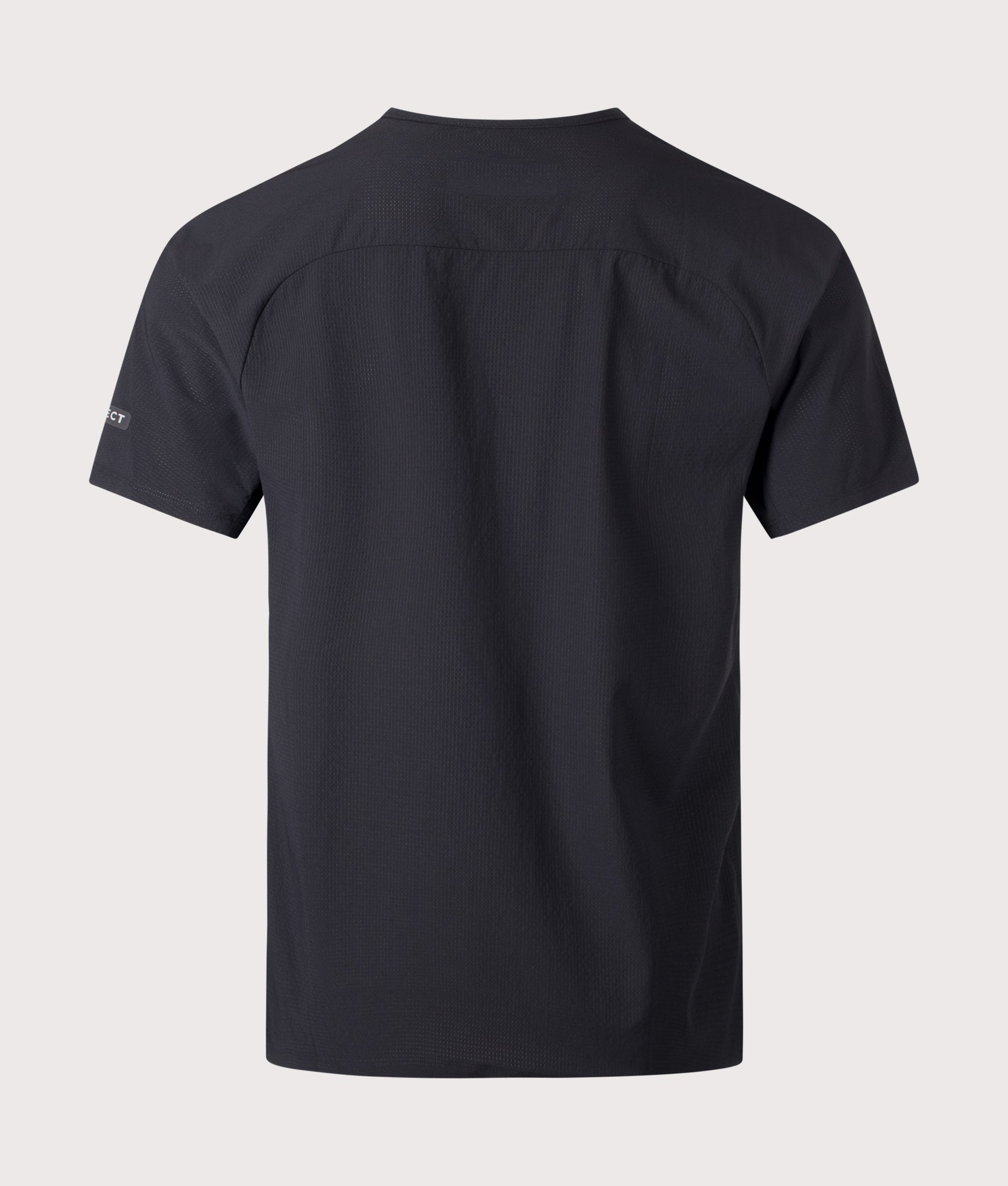REFLECT Mesh T-Shirt in Black at EQVVS Menswear. Back shot.