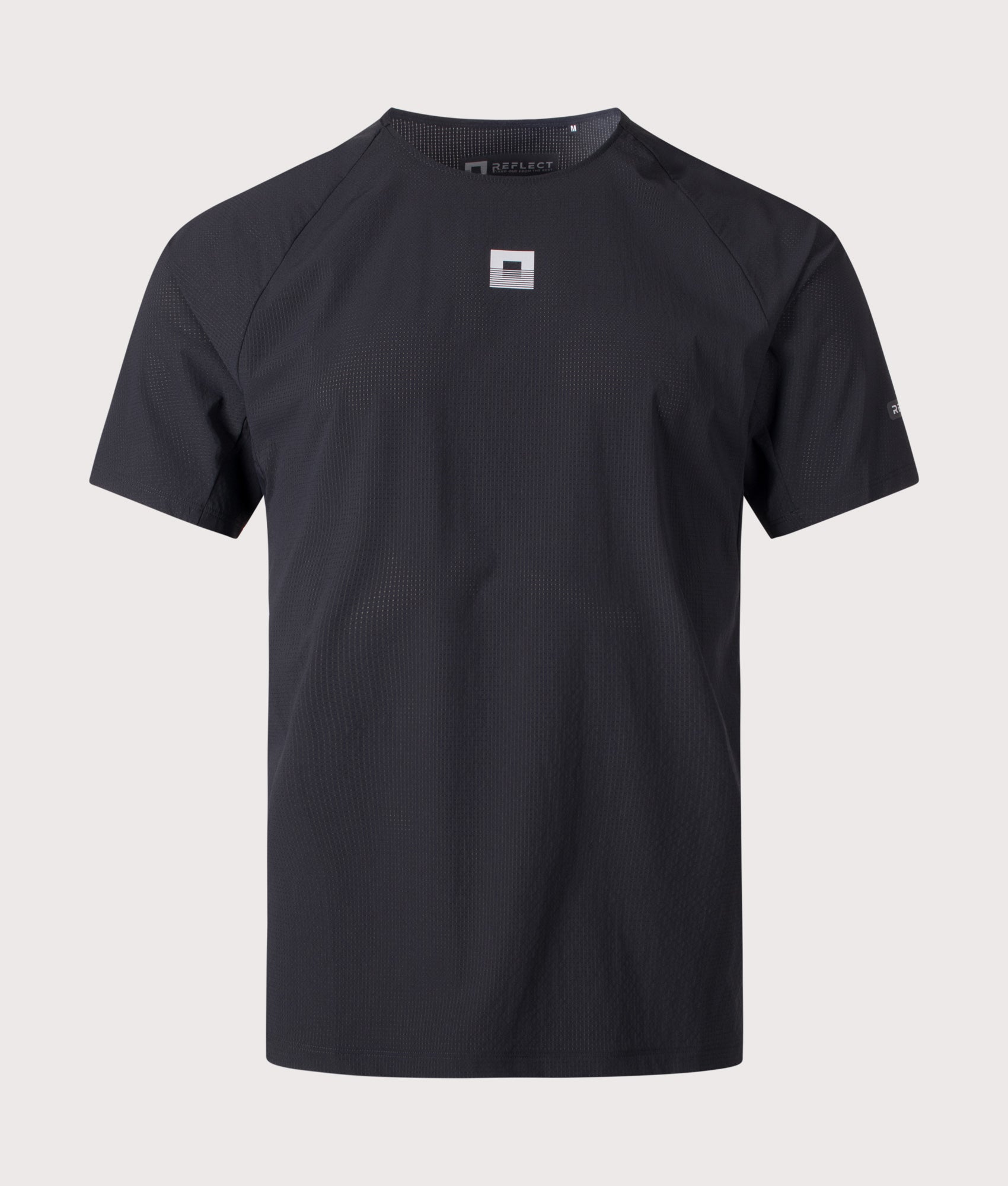 REFLECT Mesh T-Shirt in Black at EQVVS Menswear. Front shot.