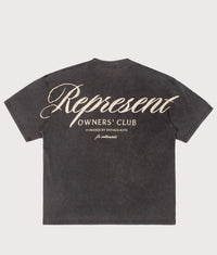 Represent Owners Club Script T-Shirt: 47 Vintage Grey 
