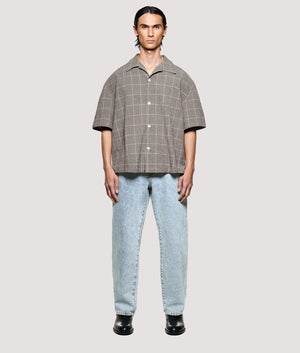 Box Fit Seersucker Check S/S Vacation Shirt | MKI MIYUKI ZOKU | EQVVS