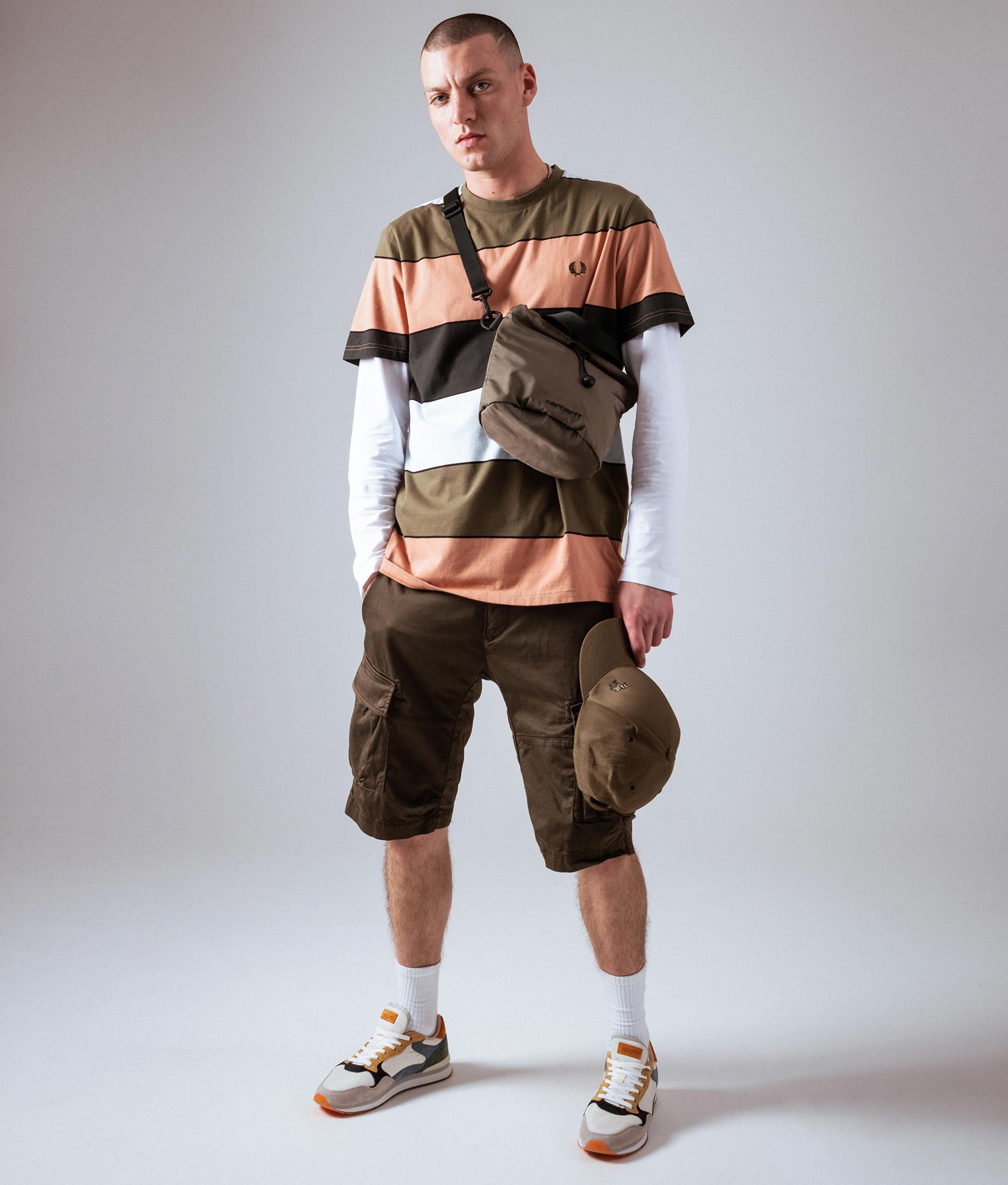 Bold-Stripe-T-Shirt-Light-Rust-Fred-Perry-EQVVS