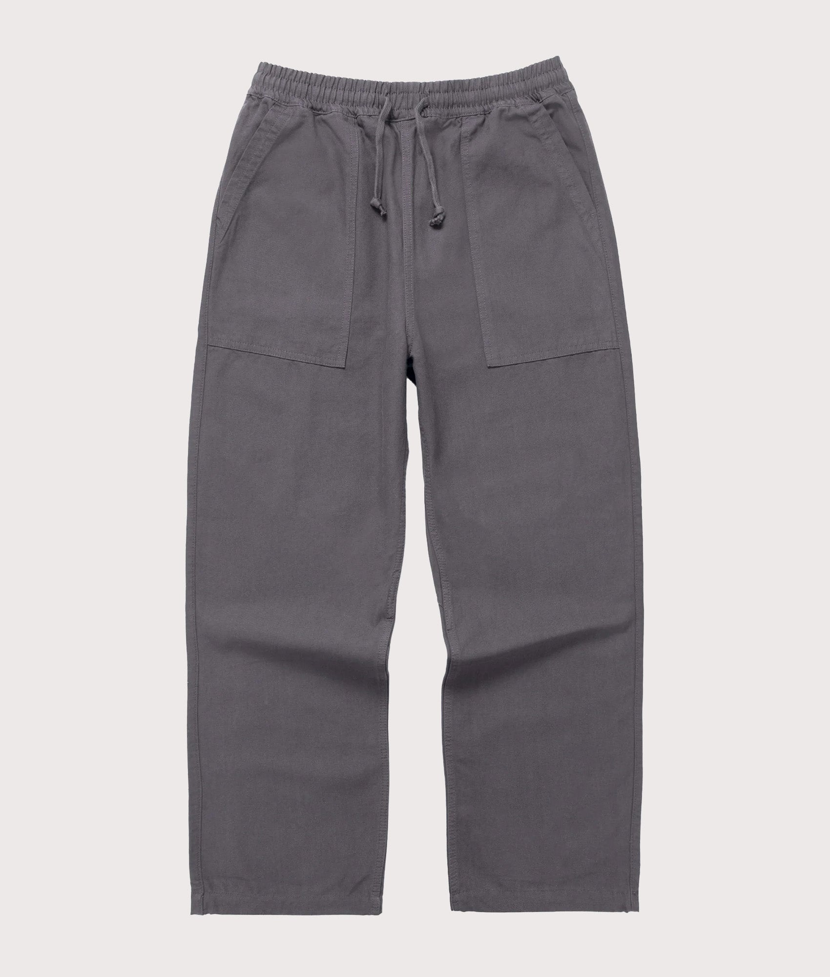 Relaxed Fit Classic Chef Pants in Grey | 100% Cotton | Service Works | EQVVS | Front flat shot 