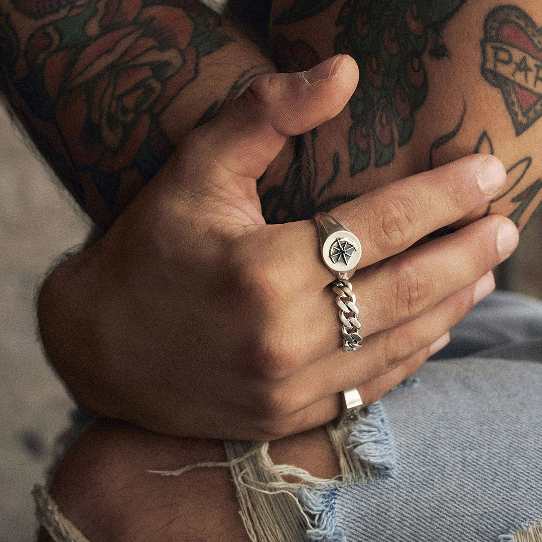 Sterling Silver Cuban Link Ring