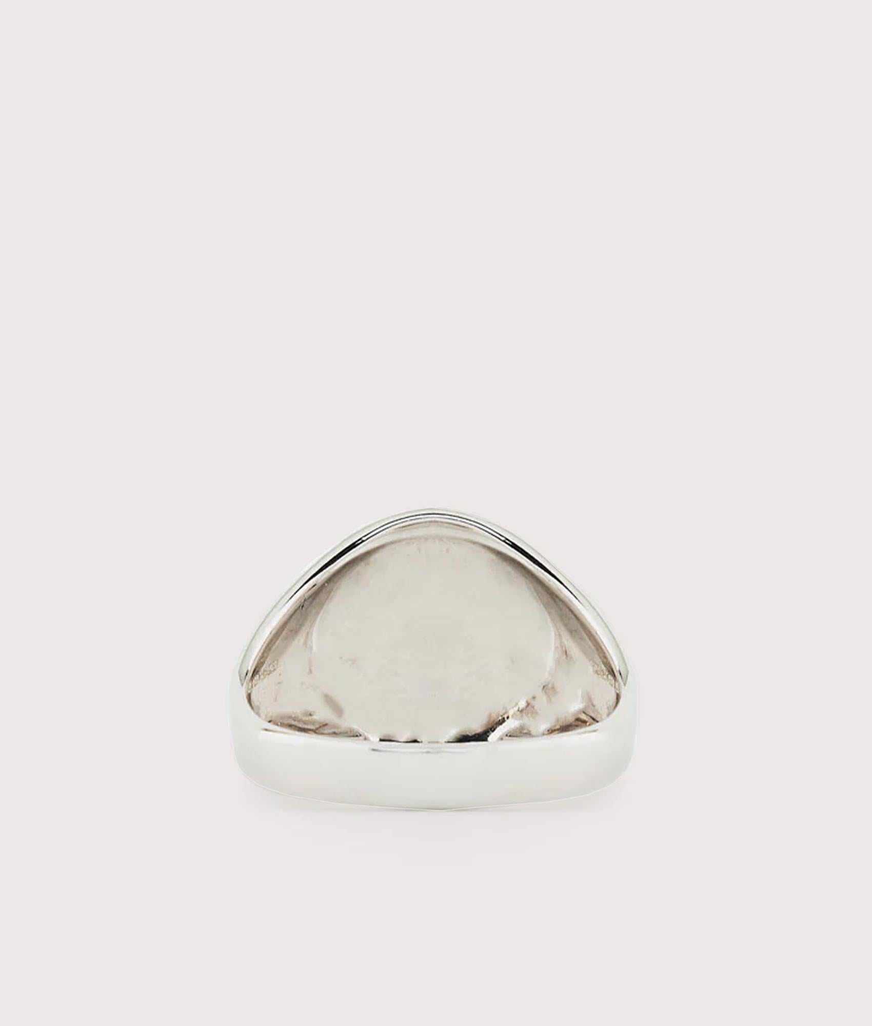 Serge DeNimes Sterling Silver Compass Ring at EQVVS Menswear. Back shot.