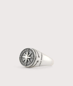 Silver Napoleon Ring by Serge Denimes. EQVVS Side Angle Shot.