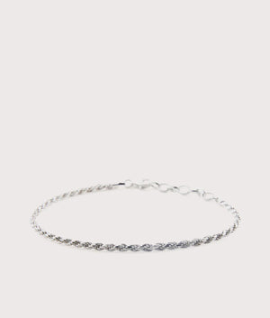 Silver Rope Bracelet by Serge Denimes. EQVVS Front Angle Shot.