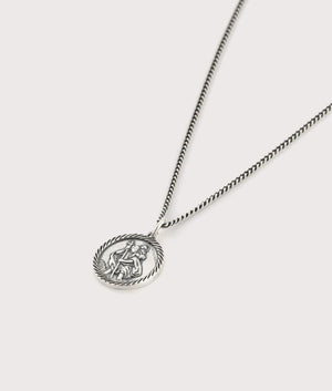 Silver St Christopher Necklace by Serge Denimes. EQVVS Flat Shot.