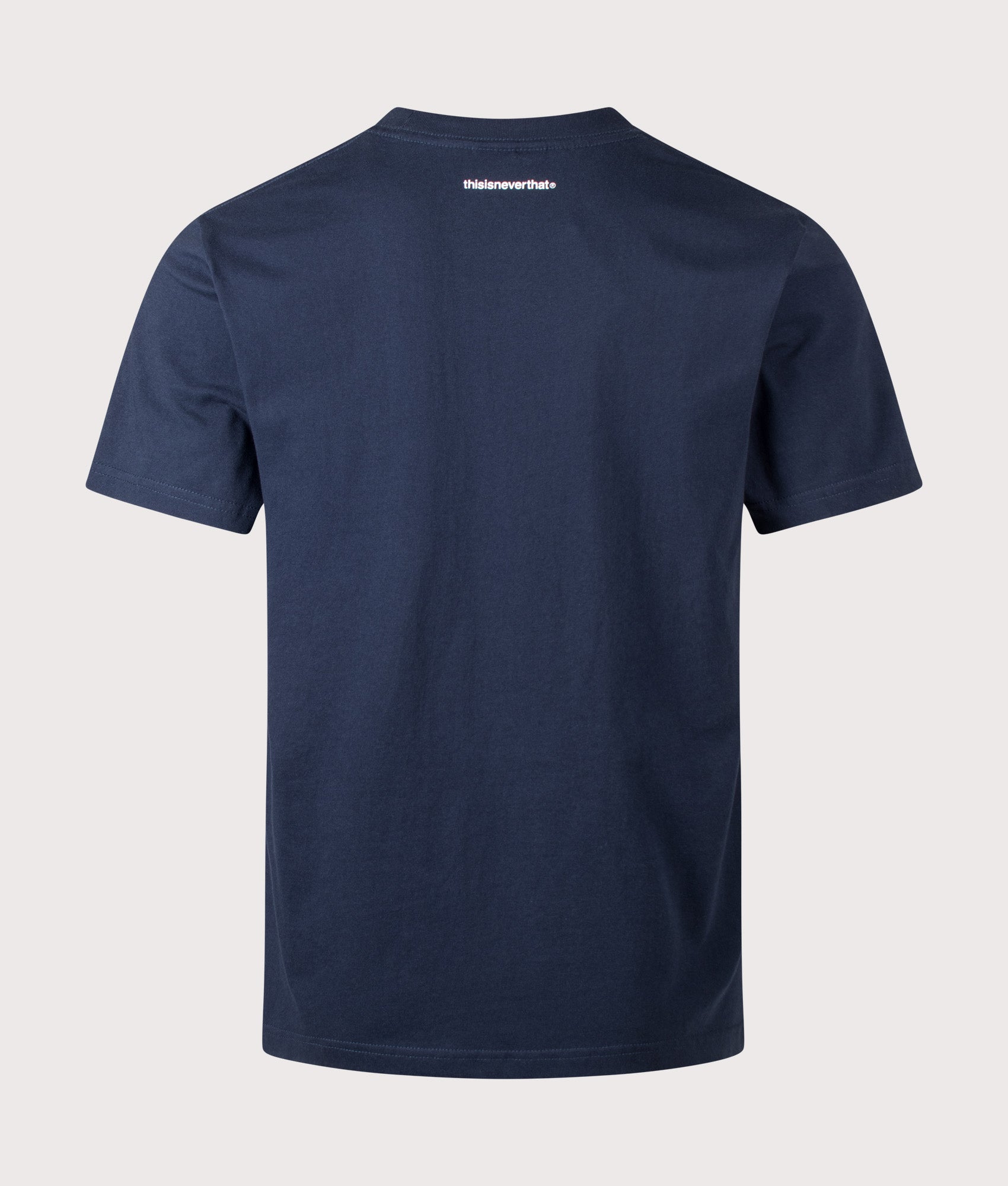 T-Logo T-Shirt in Navy by thisisneverthat. Shot by EQVVS. Back shot.