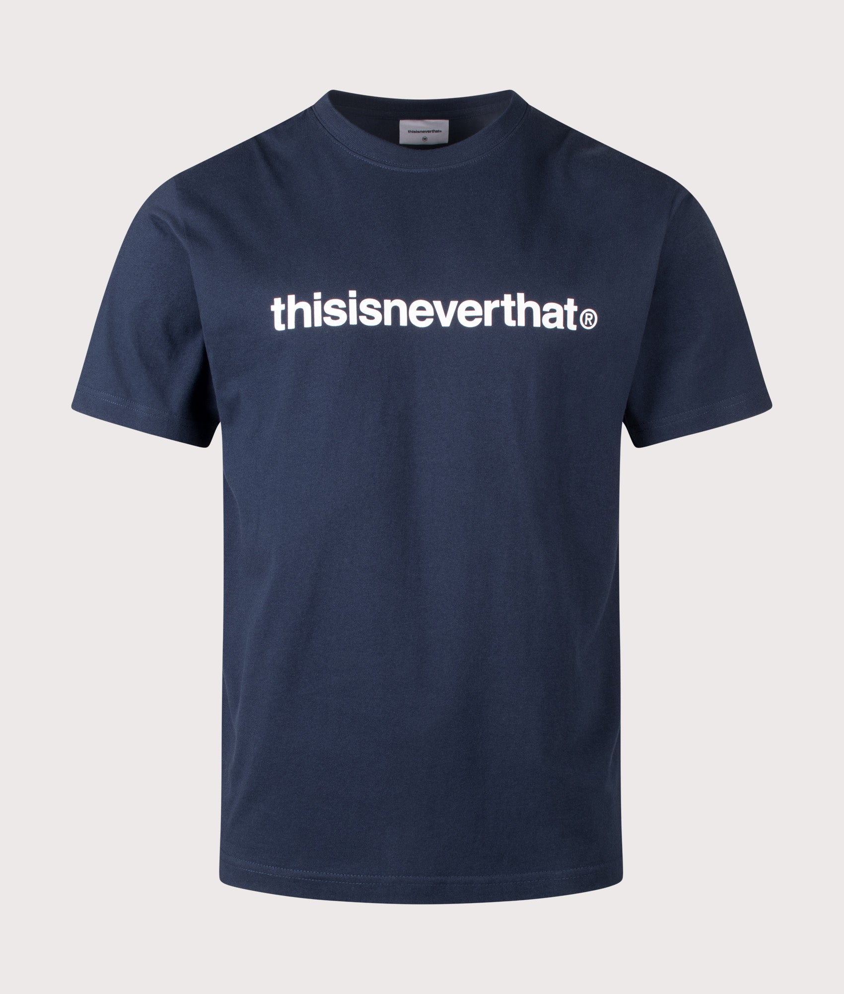 T-Logo T-Shirt in Navy by thisisneverthat. Shot by EQVVS. Front shot.