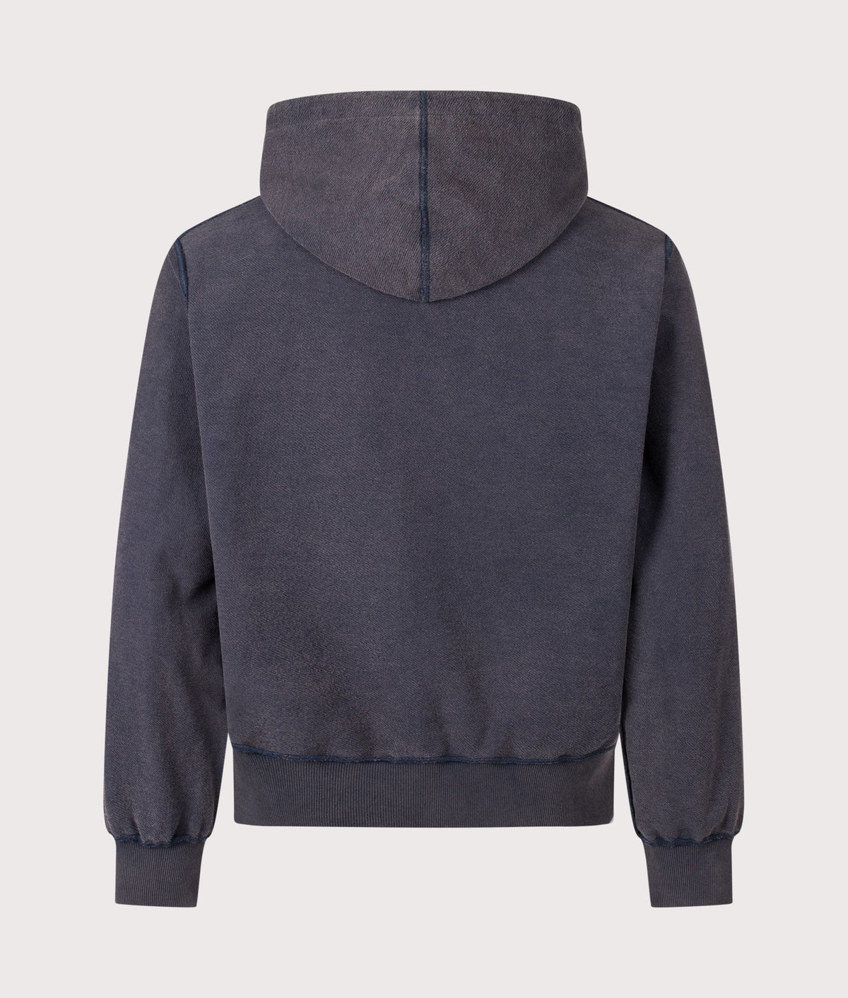 thisisneverthat Regular Fit T-Logo Hoodie in Faded Navy at EQVVS Menswear. Back shot.