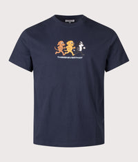 Regular Fit Dogs T-Shirt: Navy 