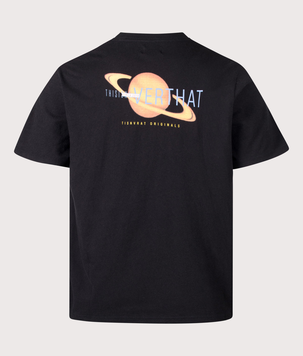 thisisneverthat Regular Fit Saturn T-Shirt in Black at EQVVS Menswear. Back shot. 