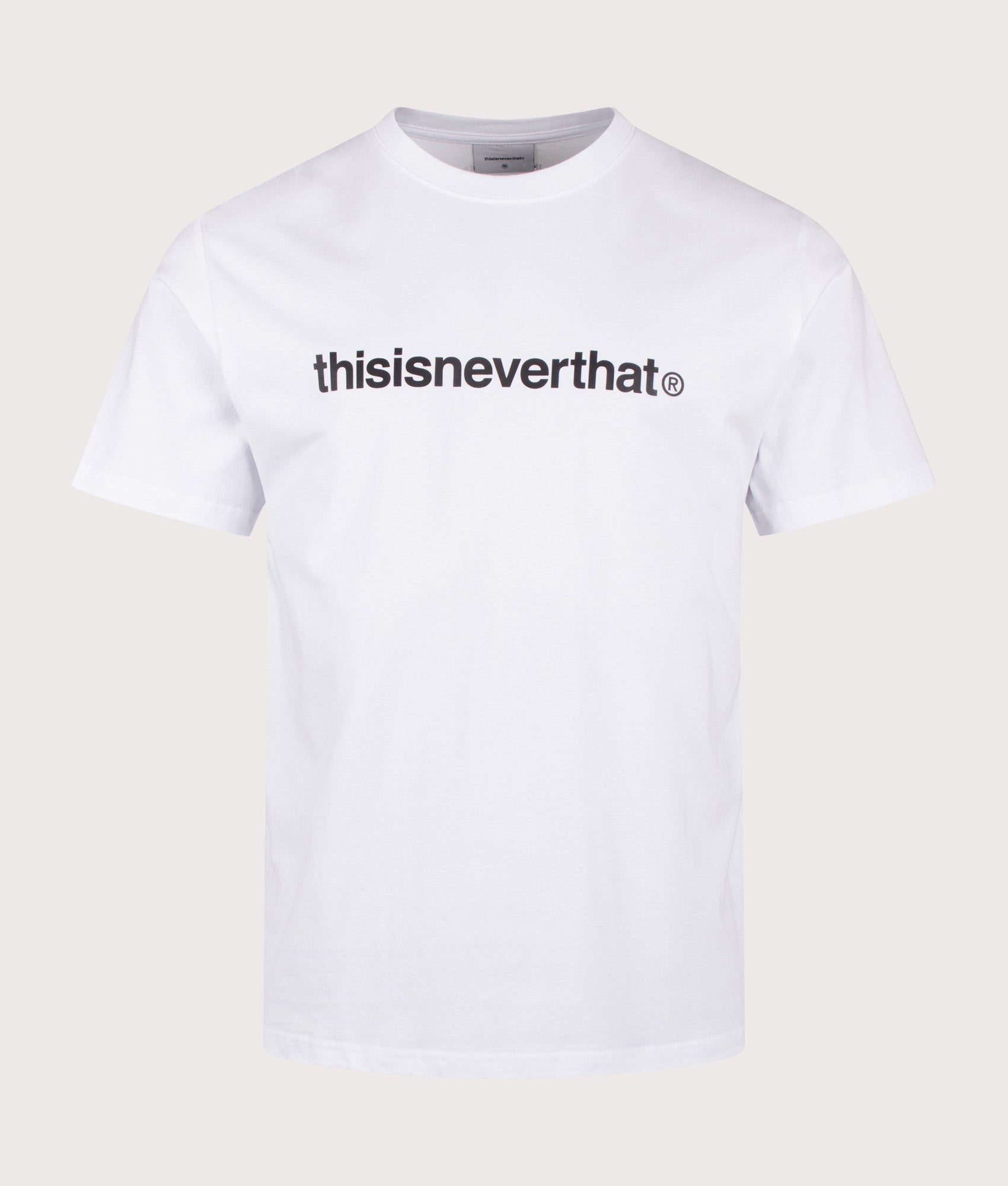 T-Logo T-Shirt in White by thisisneverthat. Shot by  EQVVS. Front shot.