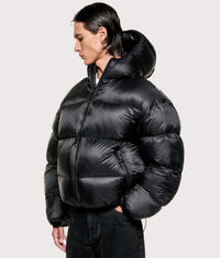 Translucent Bubble Jacket: Black 
