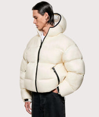 Translucent Bubble Jacket: Off White 