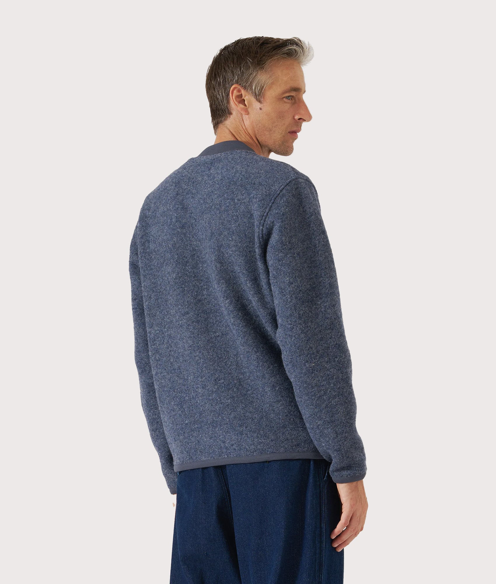 Wool Zip Bomber Jacket