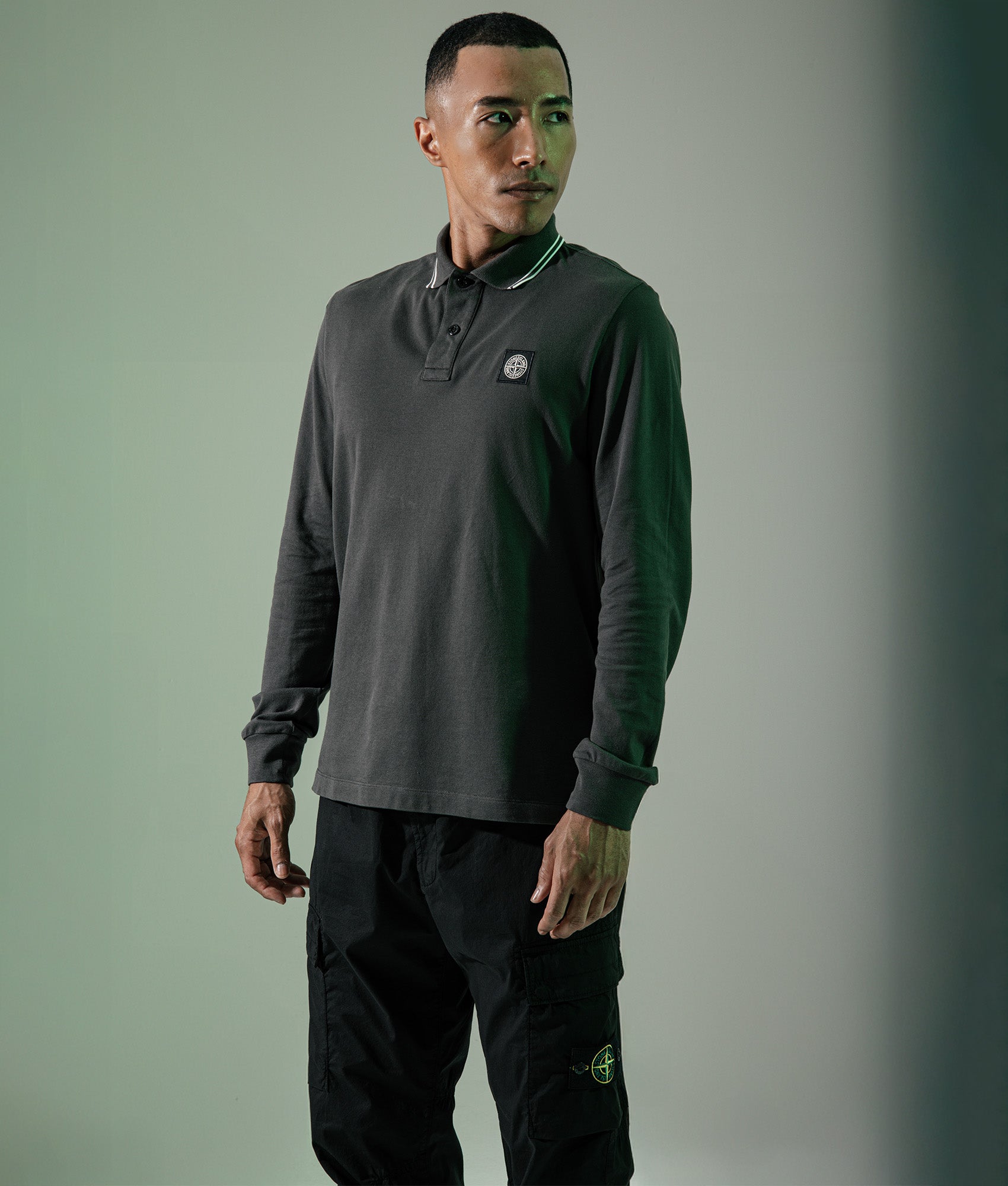 Pique Polo Shirt. Shot by EQVVS. Campaign shot.