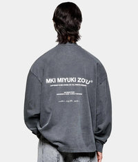 Oversized Long Sleeve Design Studio T-Shirt: Pigment Black 