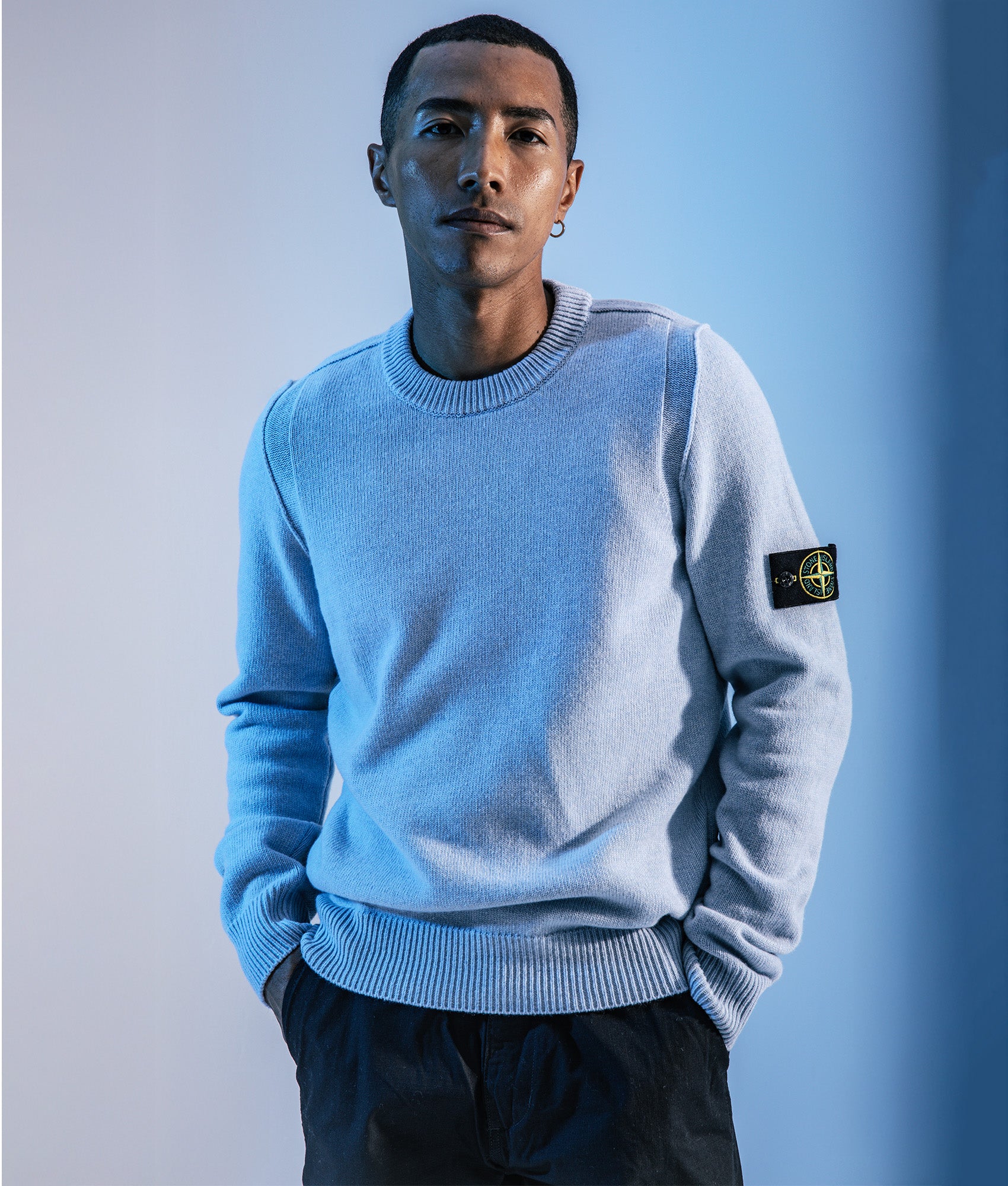 Lambswool Crew Neck Jumper. Shot by EQVVS. Campaign shot.