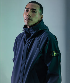 Hooded Soft Shell Jacket. Shot by EQVVS. Campaign shot.