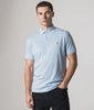 Polo Ralph Lauren Custom Slim Fit Interlock Polo Shirt in Elite Blue at EQVVS Menswear. Model video.